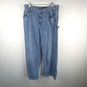 Aéropostale XL Baggy Wide-Leg Carpenter Jeans Blue Medium Wash Streetwear Vibe